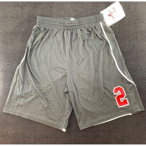 Alleson Athletic Basketball Shorts‎ Men's Size L Black Red "2" Athletic Shorts